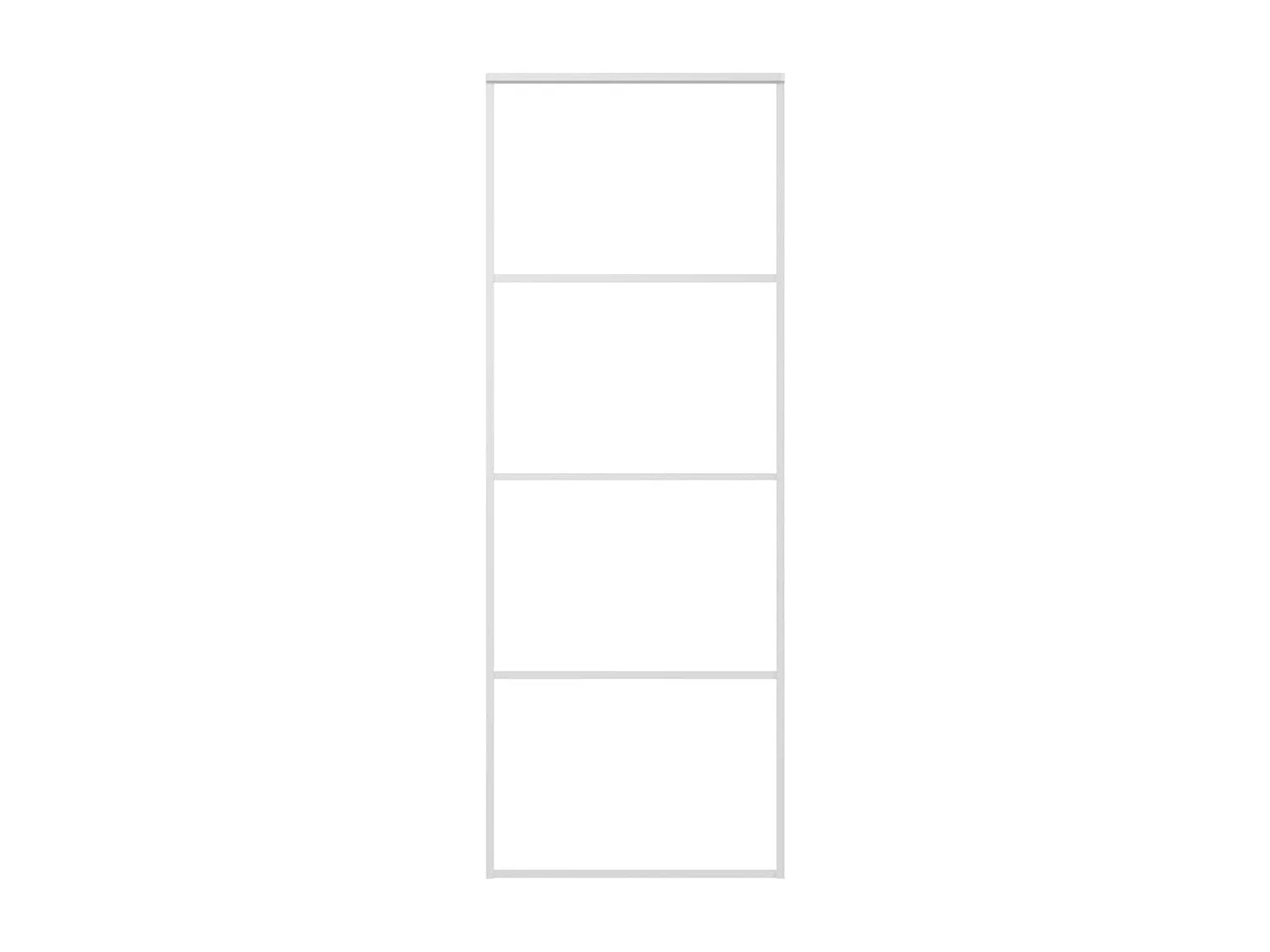 Schuifdeur ESG glas en aluminium 76x205 cm Wit