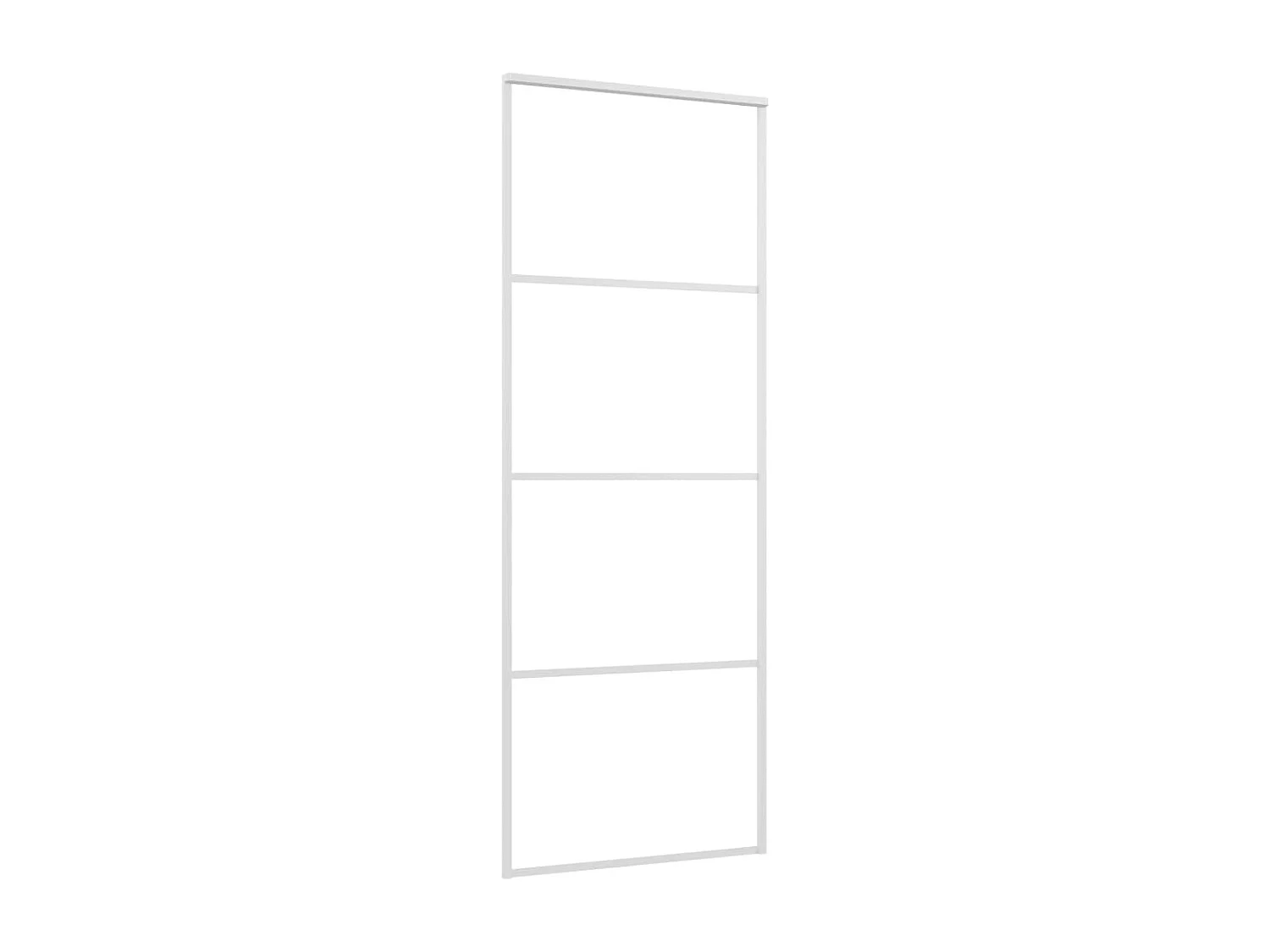Schuifdeur ESG glas en aluminium 76x205 cm Wit
