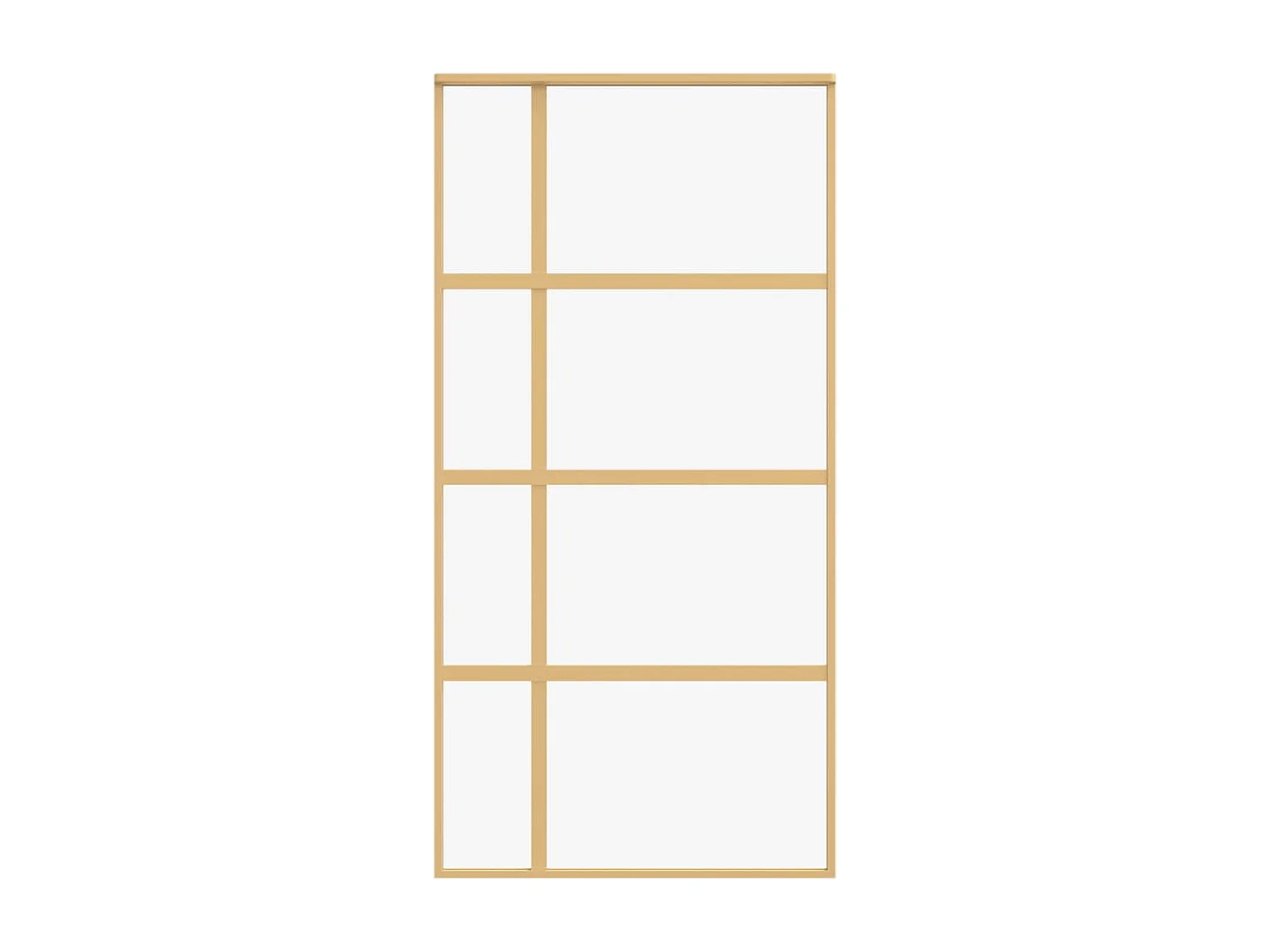 Puerta corredera dorada 102,5x205cm cristal ESG transparente y aluminio