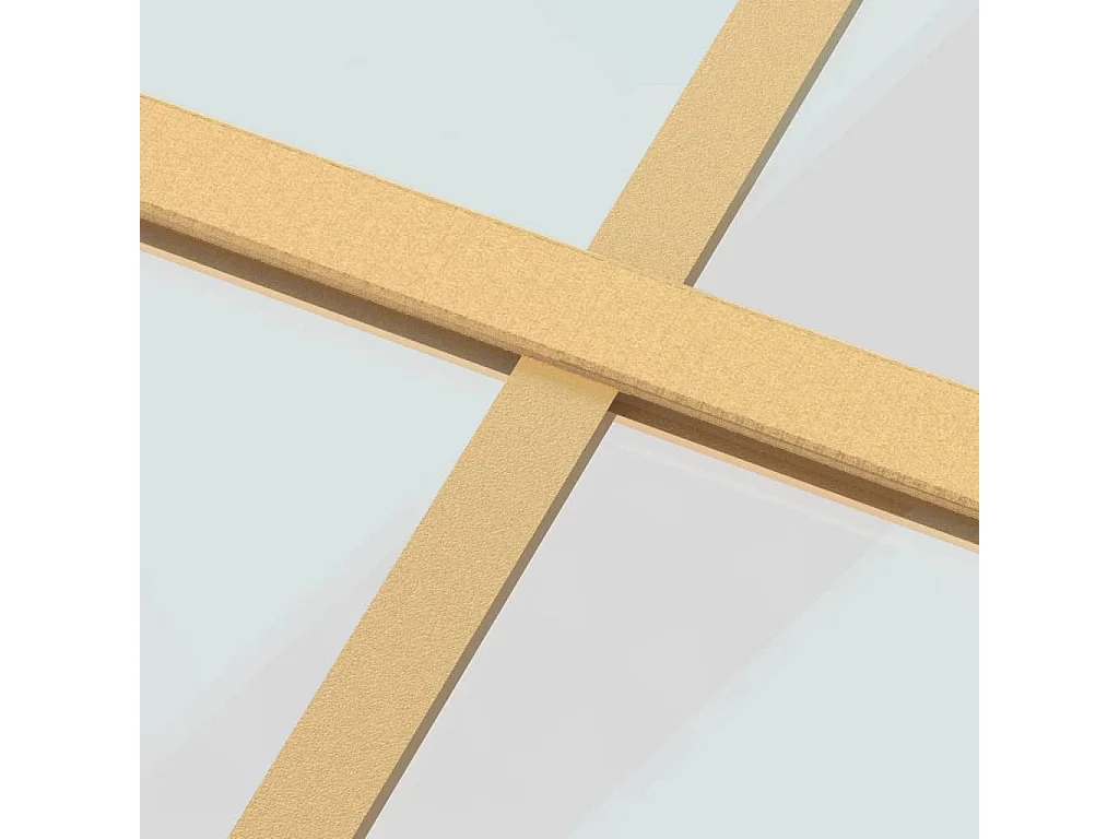 Puerta corredera dorada 102,5x205cm cristal ESG transparente y aluminio