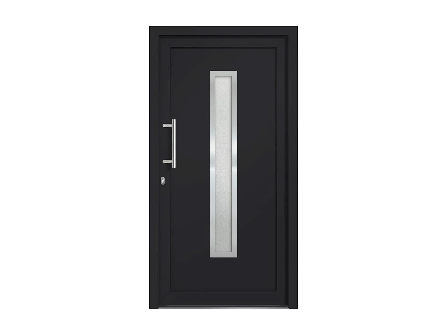 Porte d'entrée Anthracite 98x190 cm