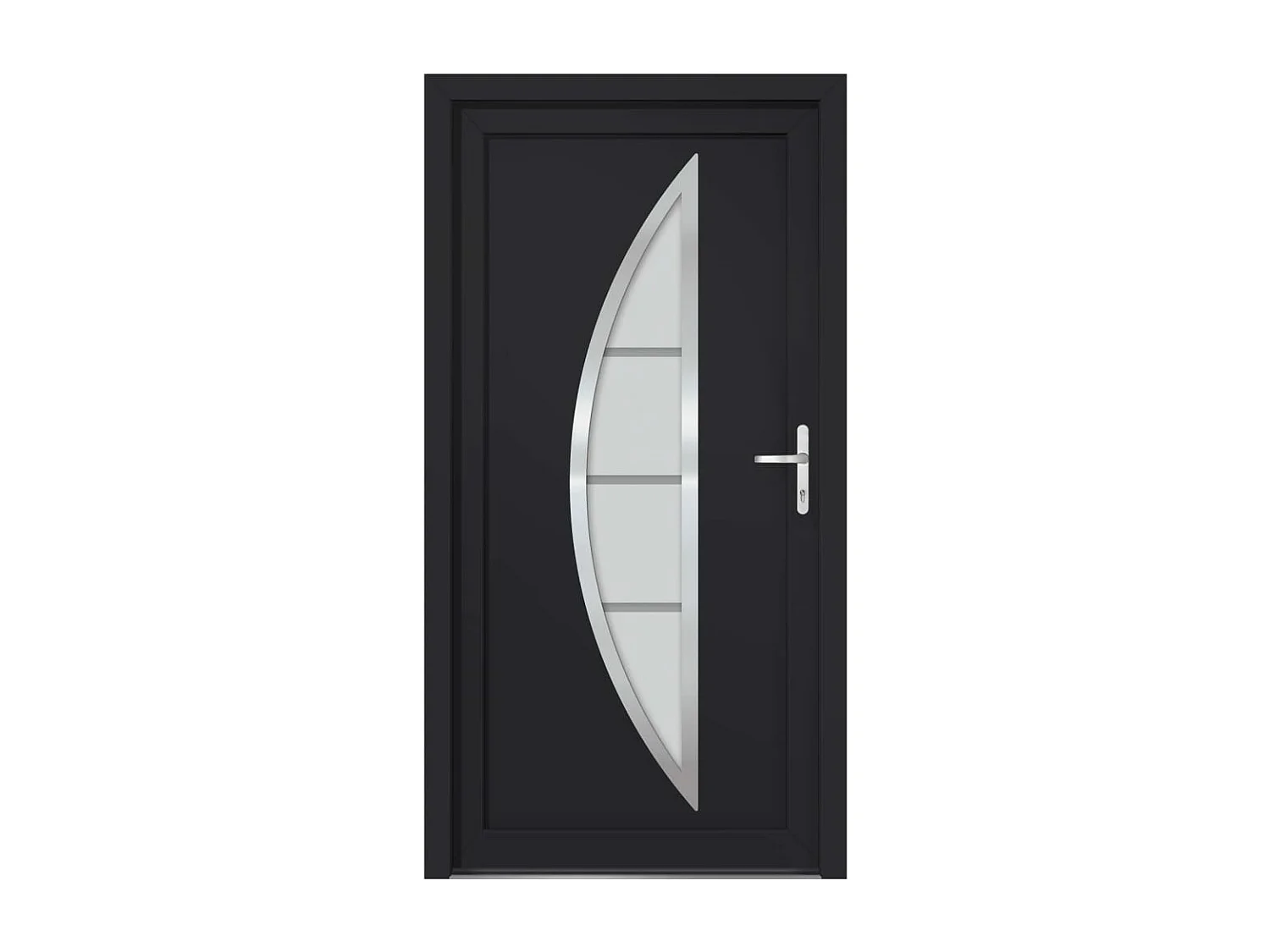Porte d'entrée anthracite 88x200 cm PVC