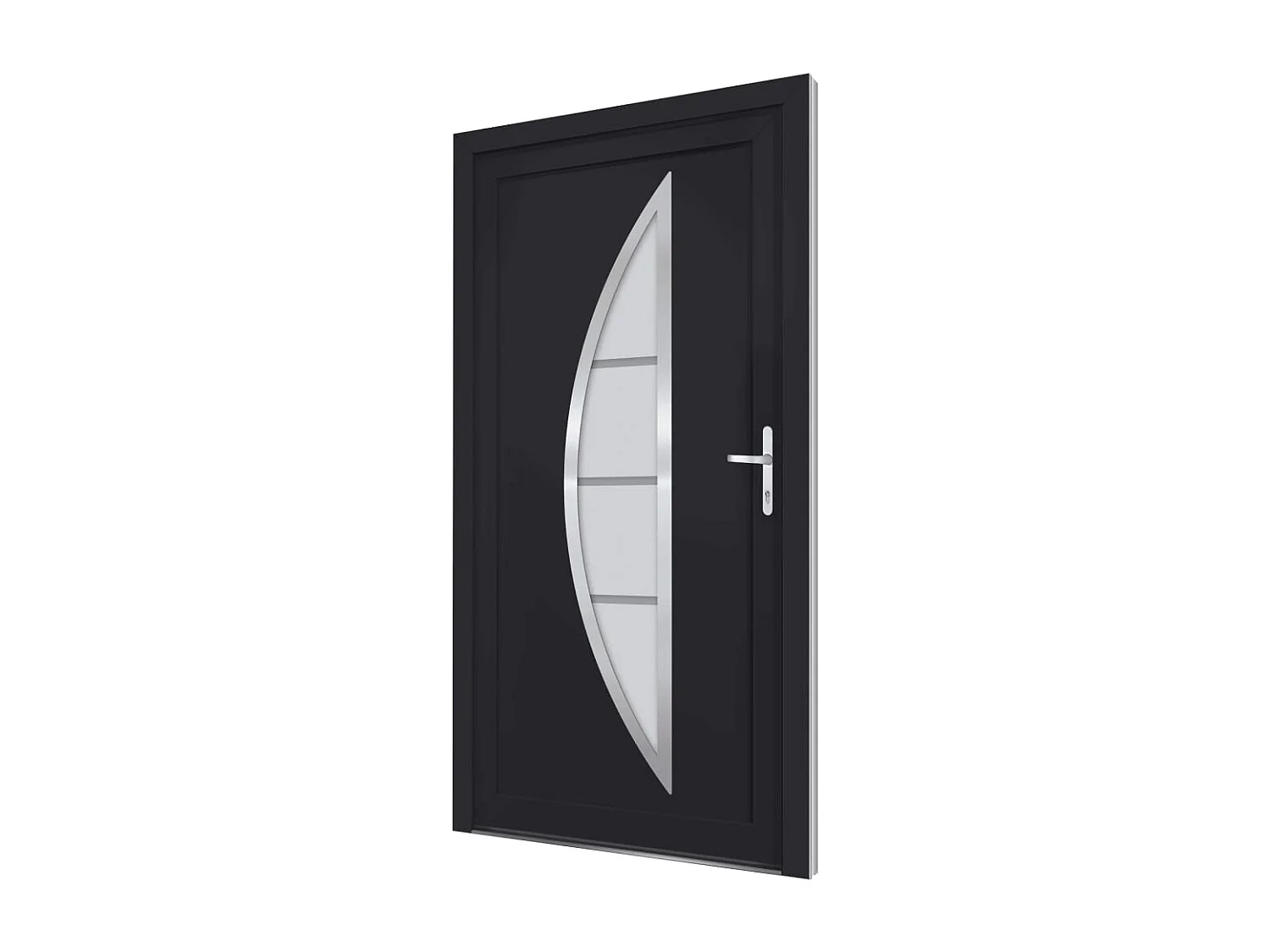 Porte d'entrée anthracite 88x200 cm PVC