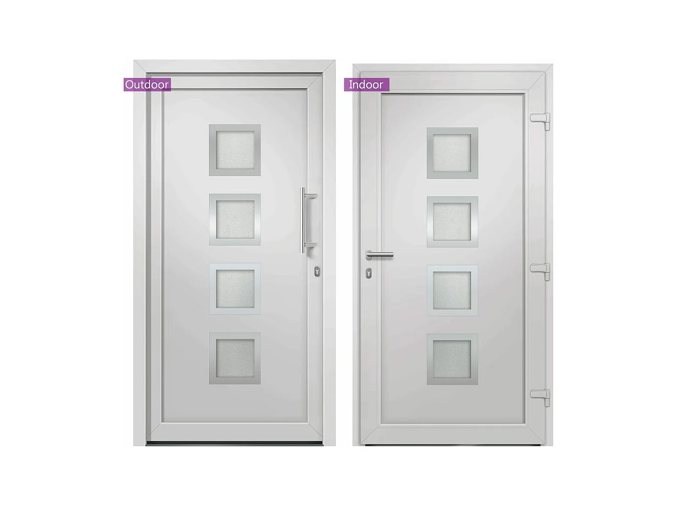 Porte d'entrée Blanc 98x200 cm