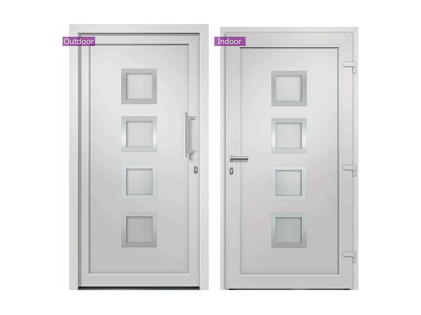 Porte d'entrée Blanc 98x200 cm