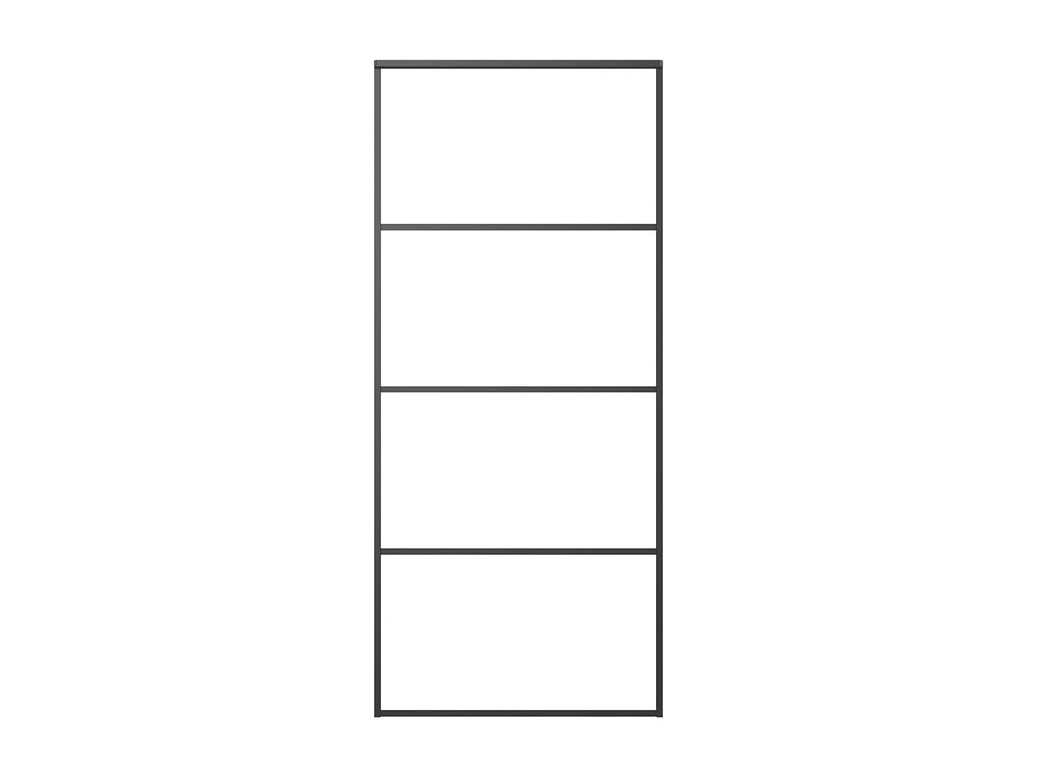 Puerta corredera con kit de herrajes 90x205 cm cristal ESG