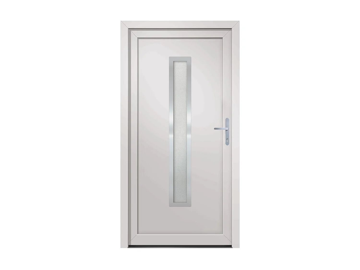 Porte d'entrée Blanc 98x208 cm PVC