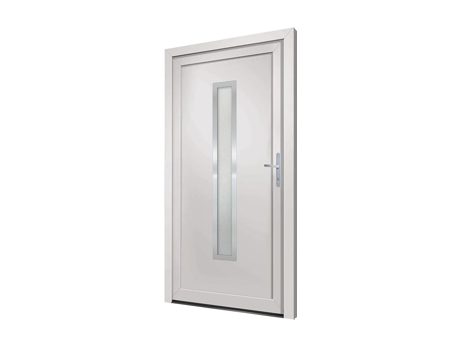 Porte d'entrée Blanc 98x208 cm PVC
