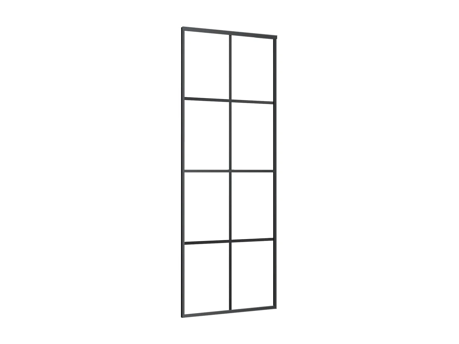 Porta de correr Alumínio e vidro ESG 76x205 cm Preto