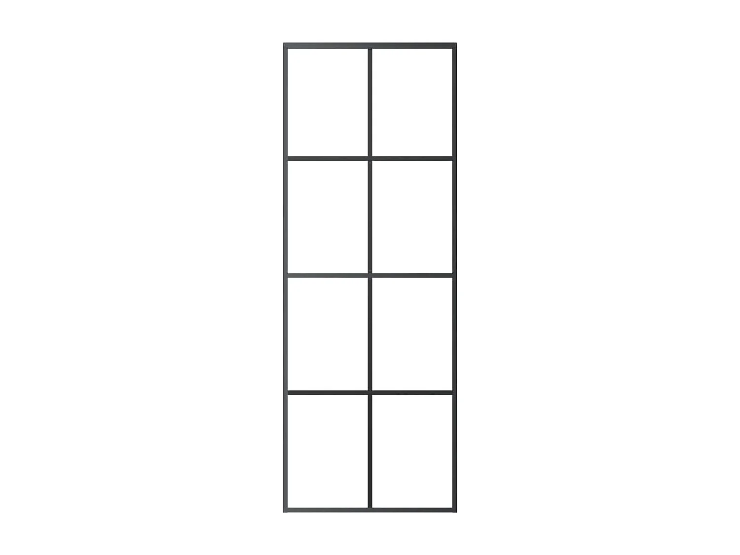 Porta de correr Alumínio e vidro ESG 76x205 cm Preto