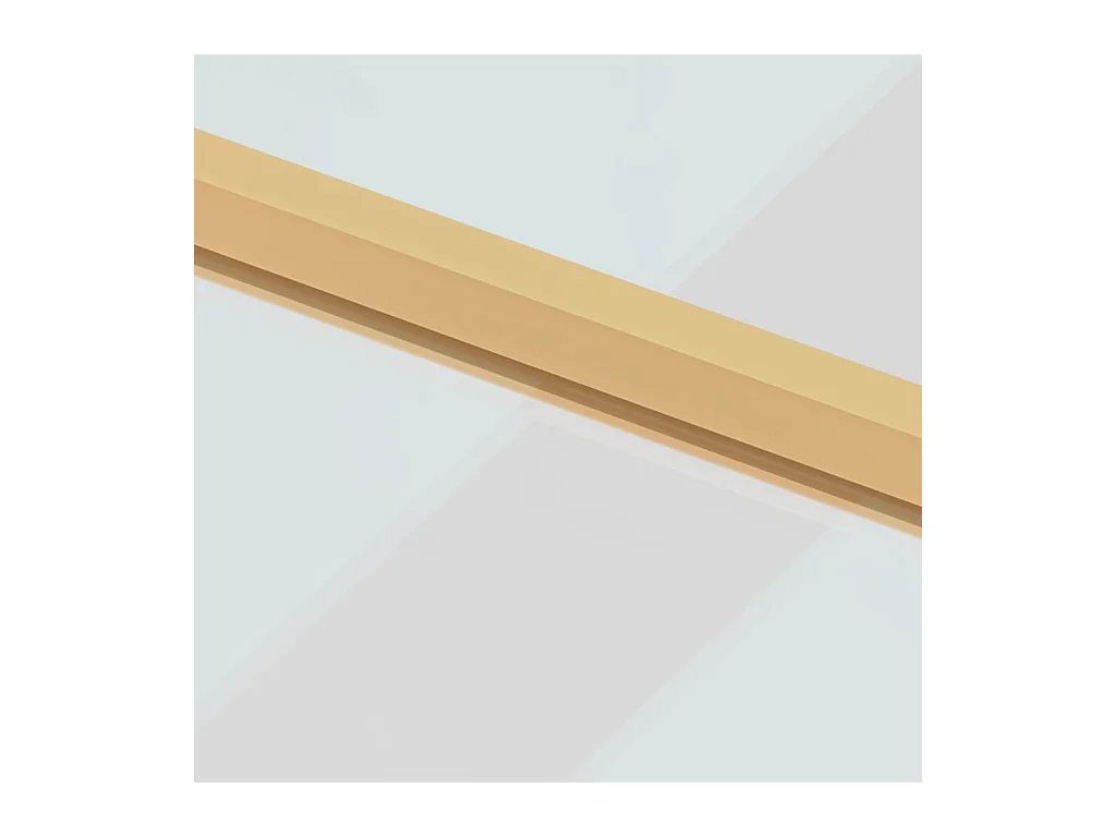 Puerta interior fina oro 76x201,5 cm cristal templado aluminio