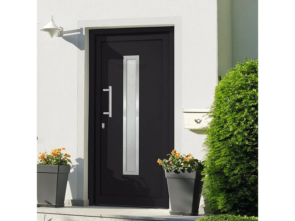 Porte d'entrée Anthracite 98x200 cm