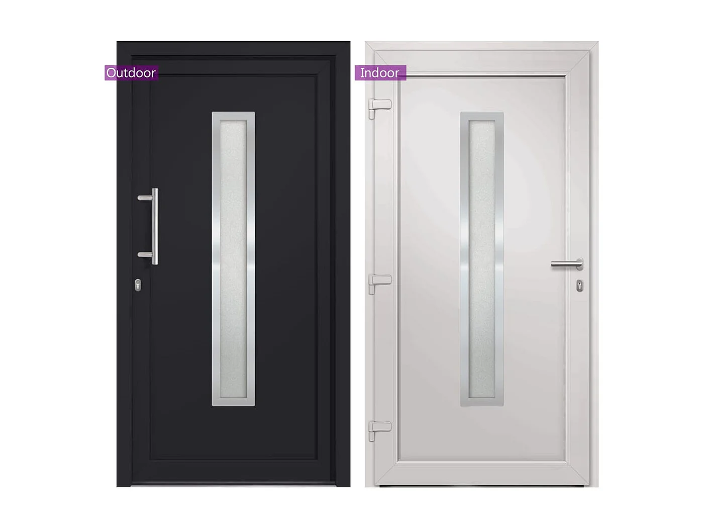 Porte d'entrée Anthracite 98x200 cm