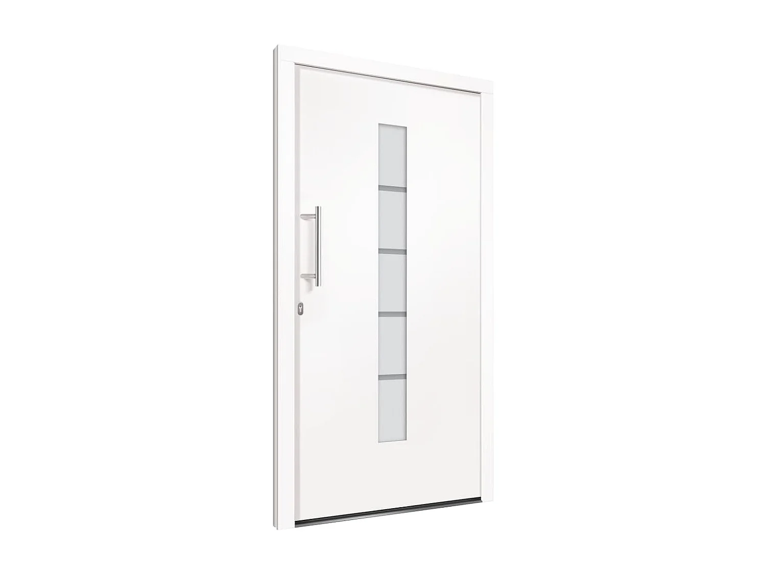 Porta d'ingresso Alluminio e PVC Bianca 110x210 cm