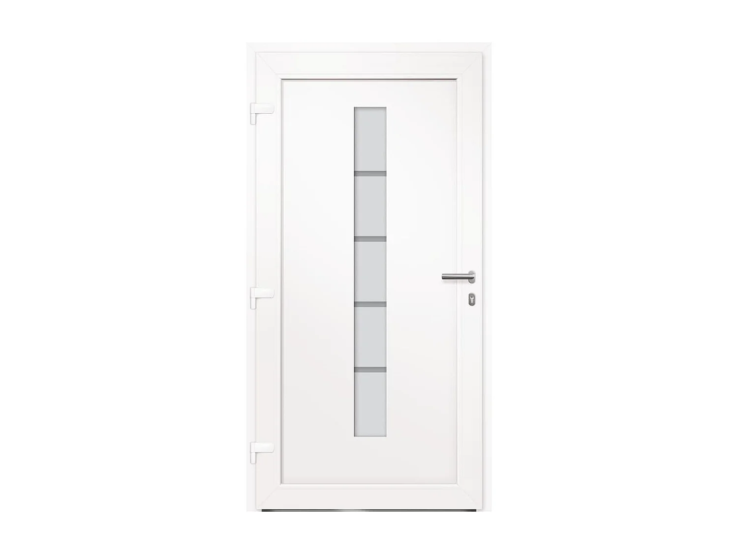 Porta d'ingresso Alluminio e PVC Bianca 110x210 cm