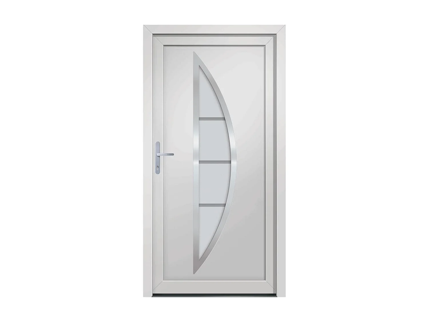 Porta d'ingresso in PVC bianco 98x208 cm