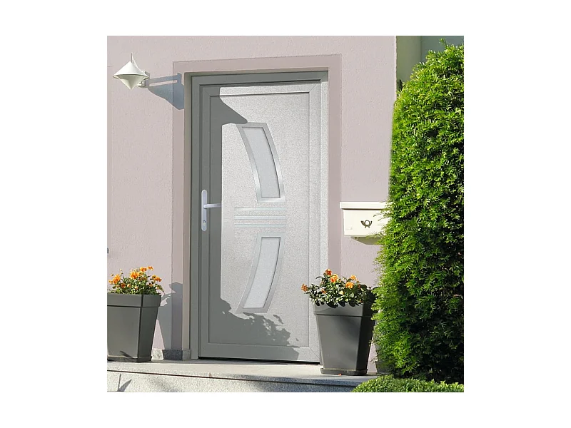 Porta d'ingresso in PVC Bianco 108x200 cm