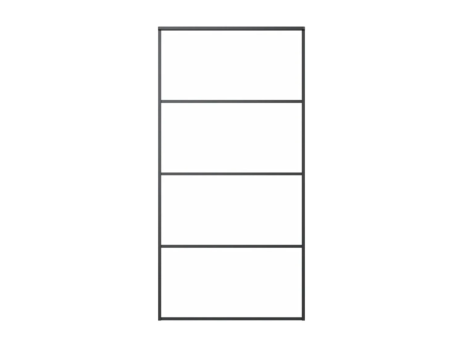 Schiebetür Mattiertes ESG-Glas Aluminium 102,5x205 cm Schwarz