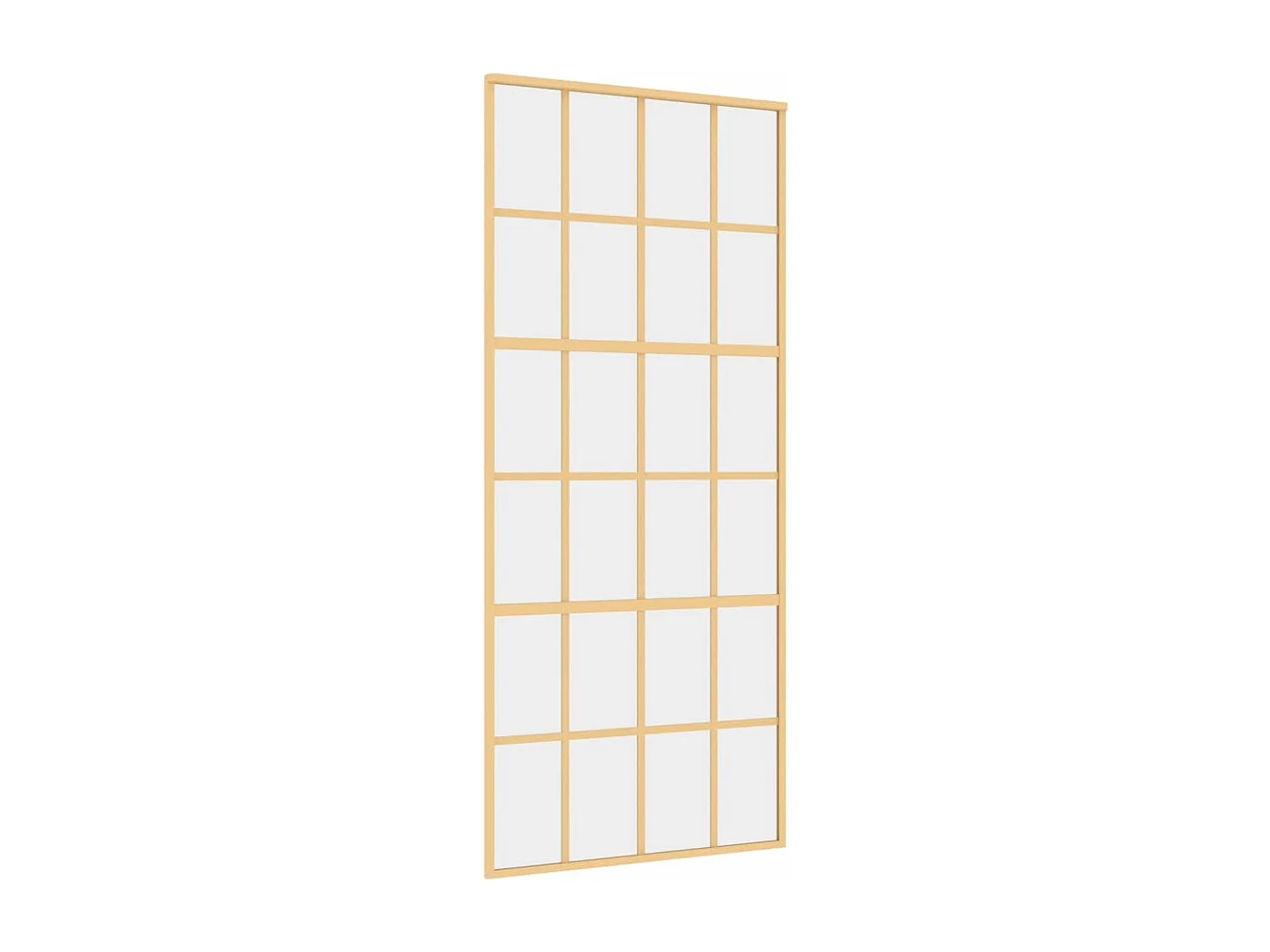 Porta de correr dourada 90x205 cm vidro ESG transparente e alumínio