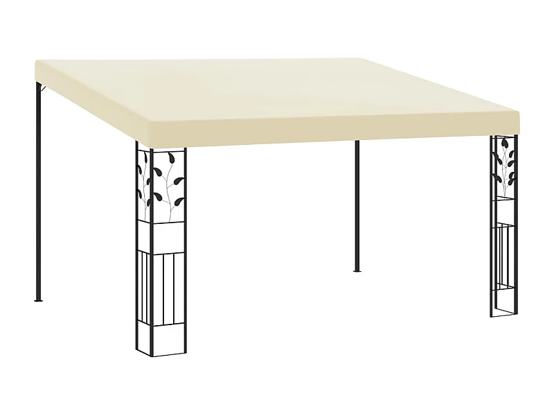 Gazebo a Parete 4x3x2,5 m Crema