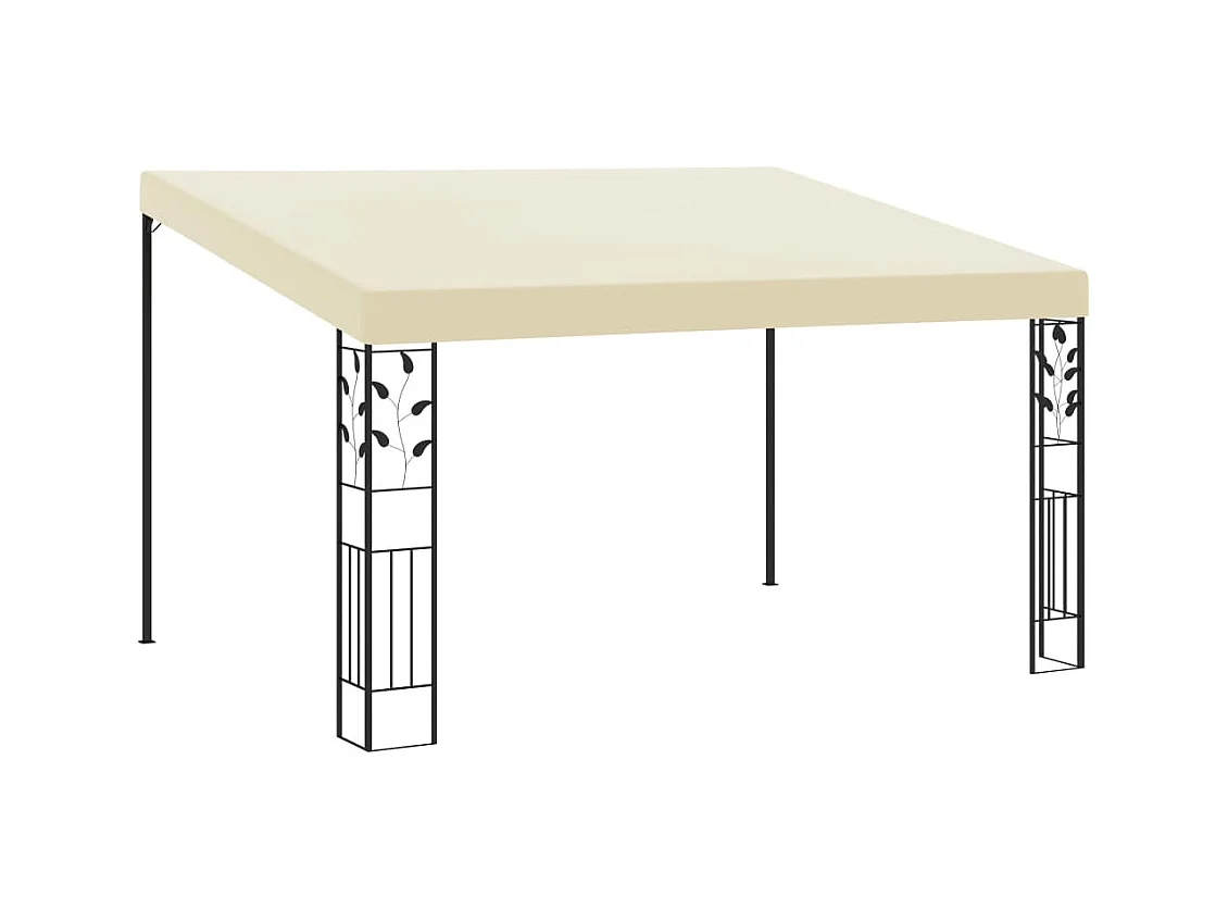 Wand-Pavillon 4x3x2,5 m Cremeweiß