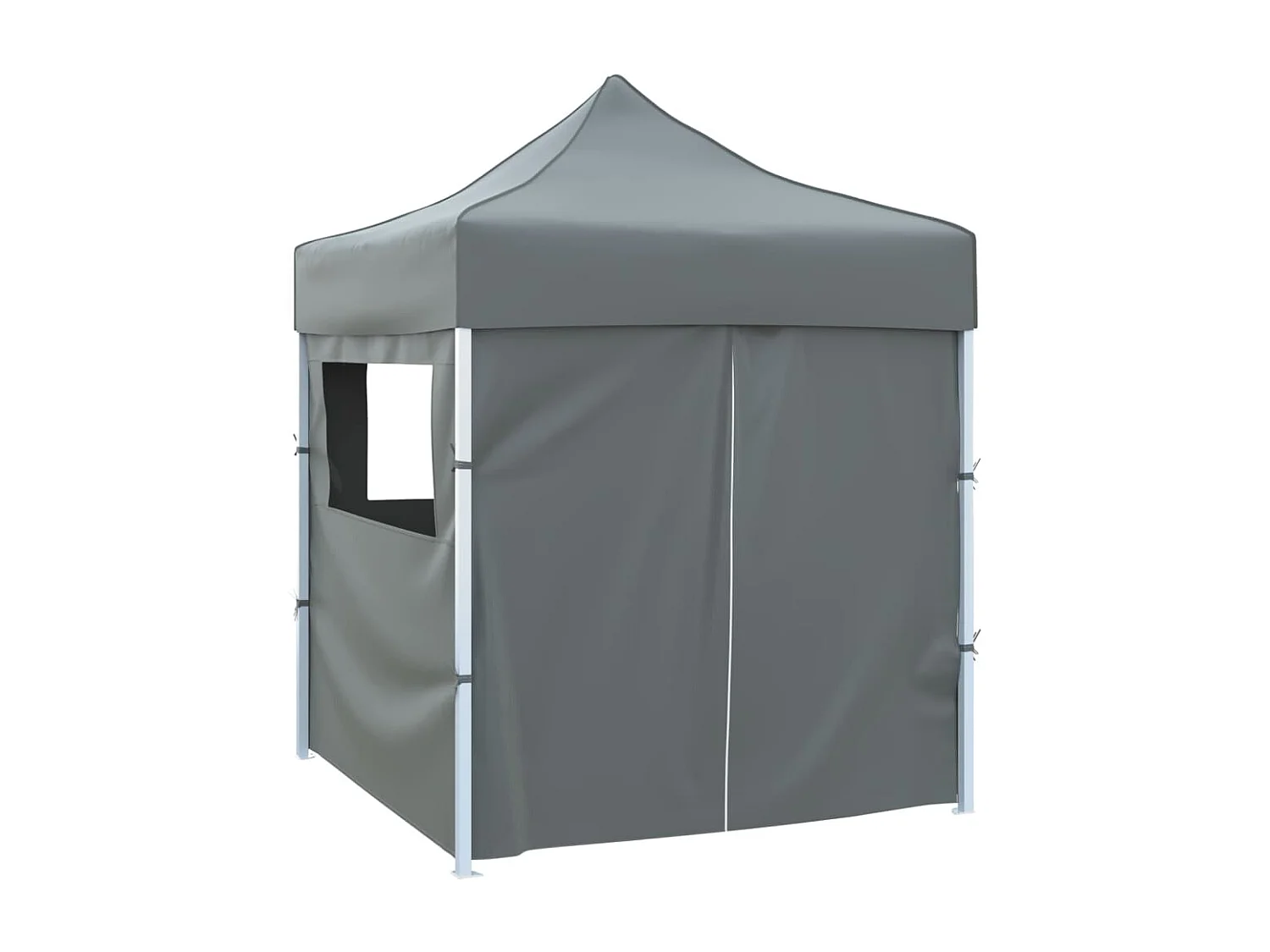 Tente de réception pliable avec 4 parois 2x2 m Acier Anthracite