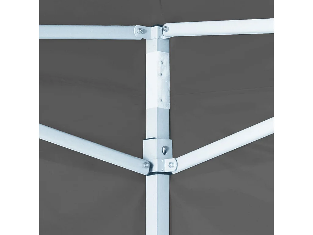 Tente de réception pliable avec 4 parois 2x2 m Acier Anthracite