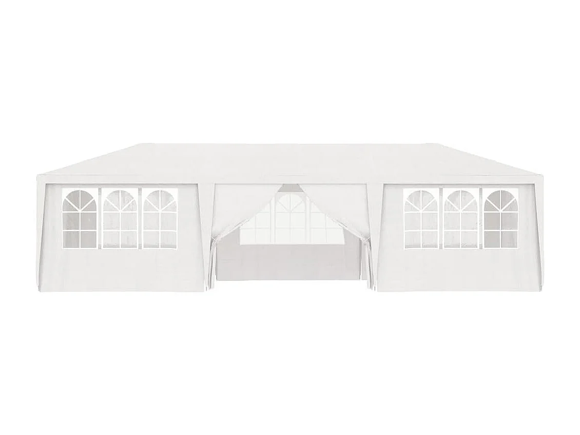 Tente de réception avec parois latérales 4x9 m Blanc 90 g/m²