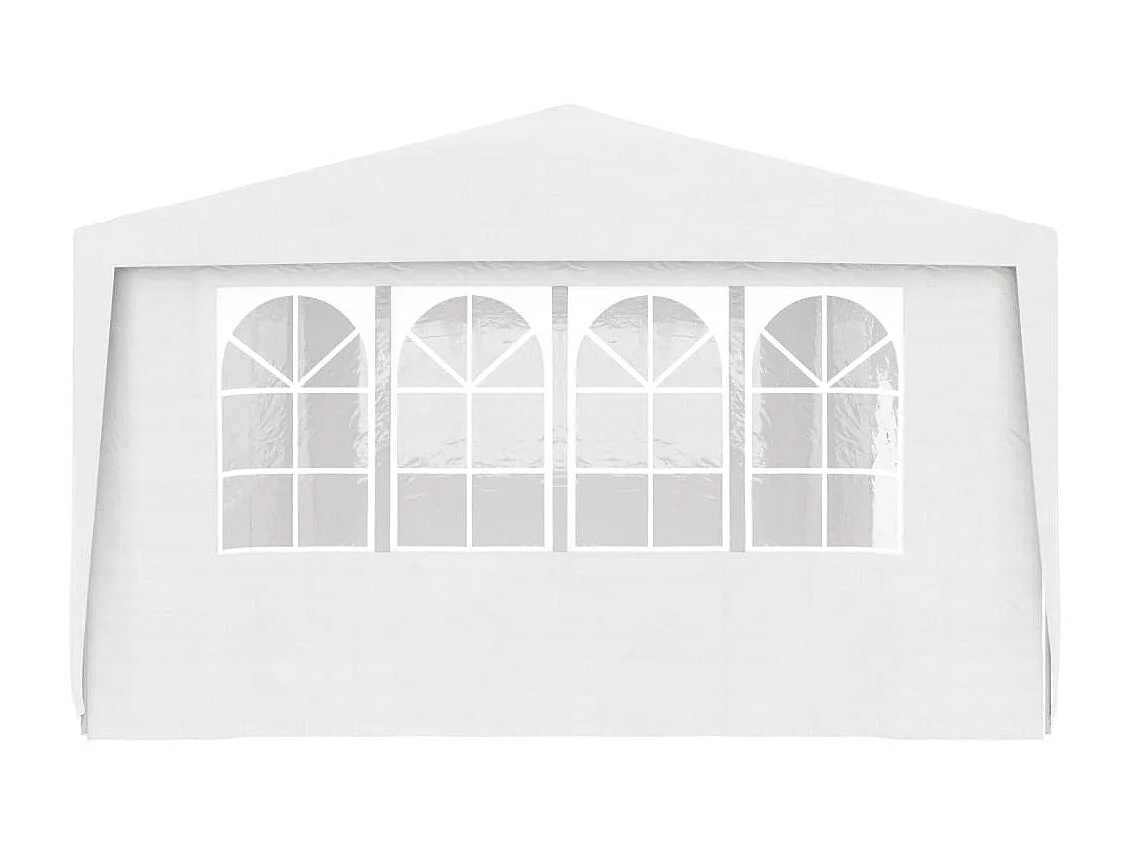 Tente de réception avec parois latérales 4x9 m Blanc 90 g/m²