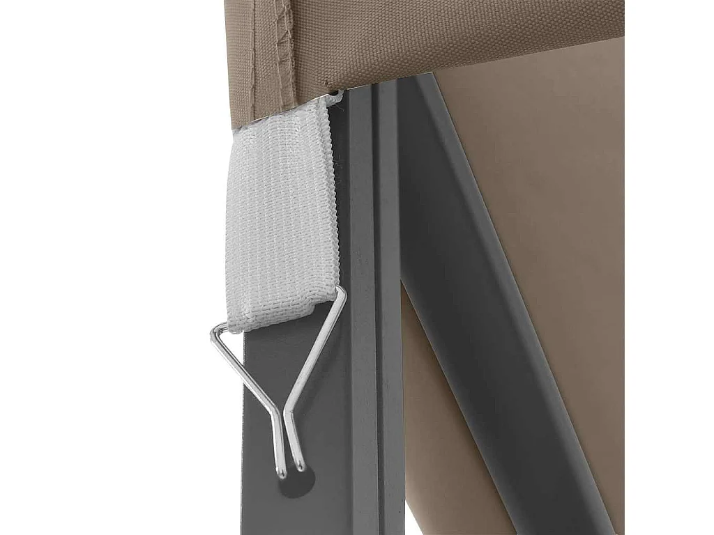 Prieel met LED-lichtslinger 4x3 m taupe