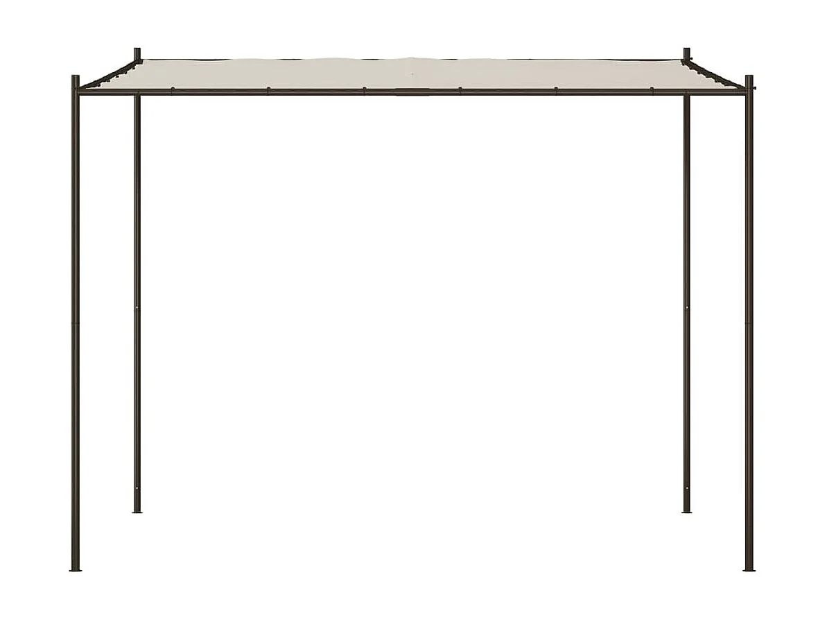 Belvédère blanc 3x3 m 180 g/m² tissu et acier