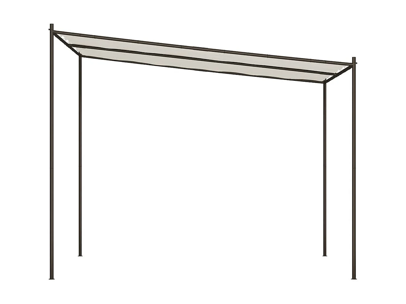 Belvédère blanc 3x3 m 180 g/m² tissu et acier