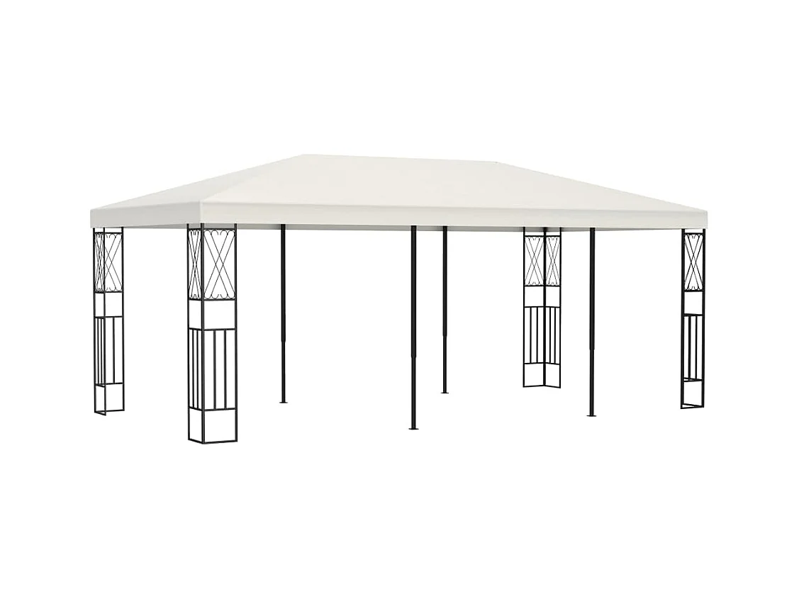Gazebo 3x6 m tecido cor creme