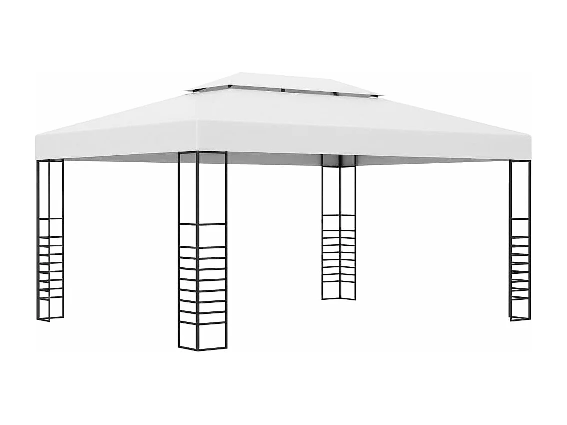 Chapiteau de jardin Acier enduit de poudre 4x3x2,7 m Blanc
