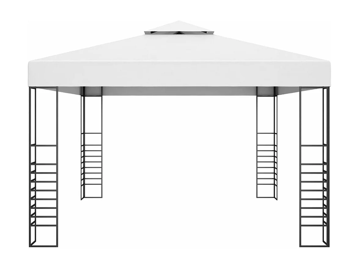 Chapiteau de jardin Acier enduit de poudre 4x3x2,7 m Blanc