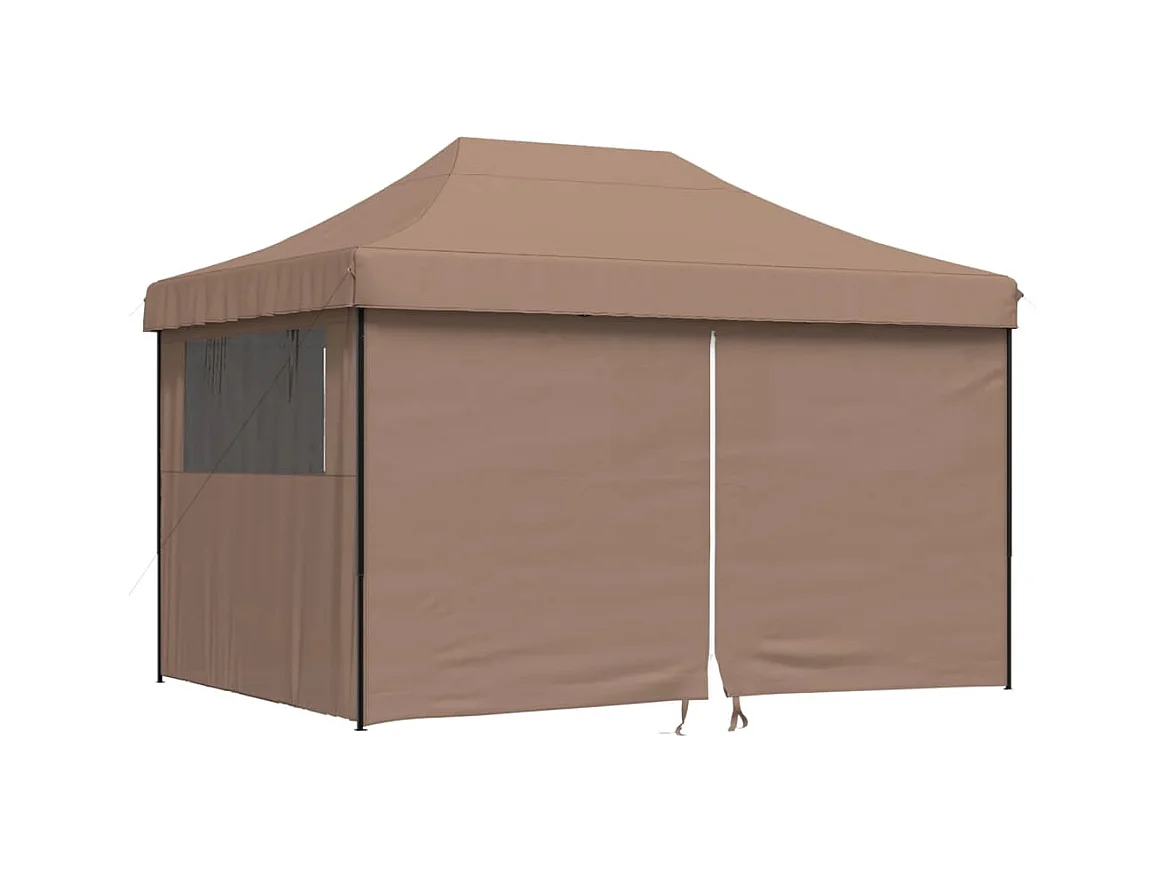 Tente de réception pliable escamotable avec 4 parois latérales