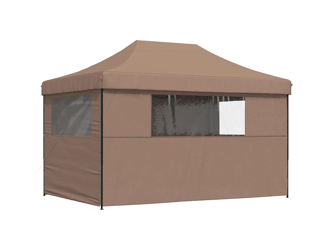 Tente de réception pliable escamotable avec 4 parois latérales