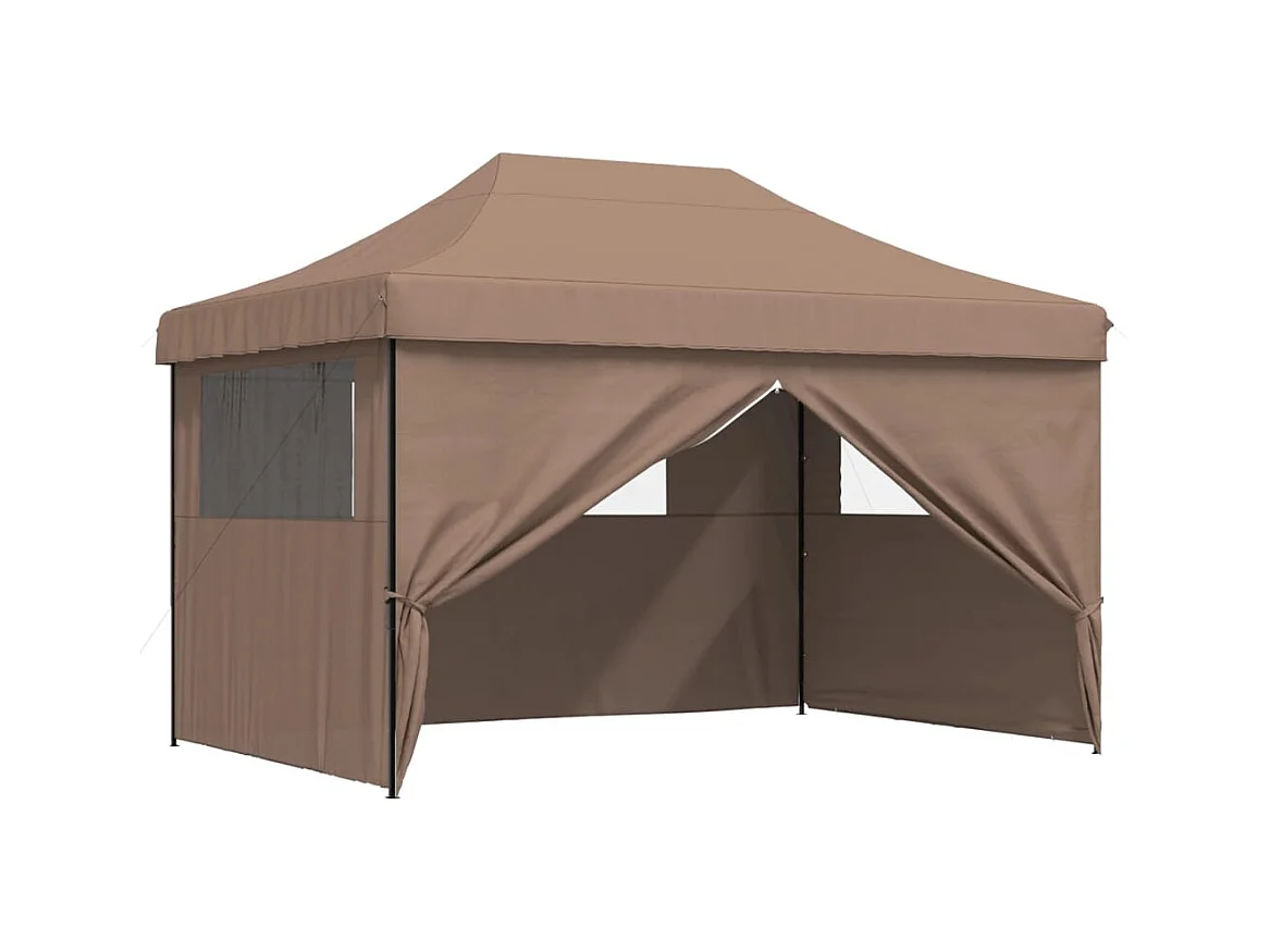Tente de réception pliable escamotable avec 4 parois latérales