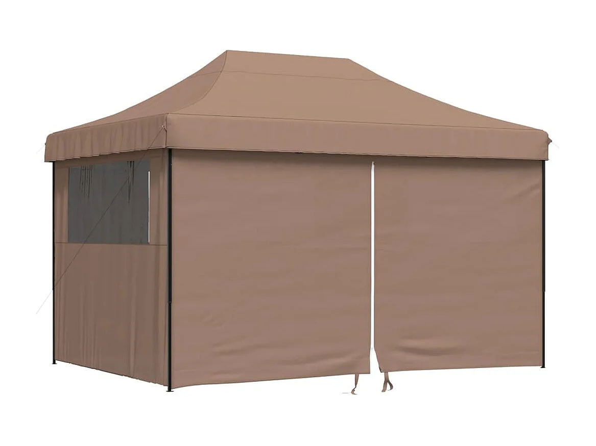 Tente de réception pliable escamotable avec 4 parois latérales