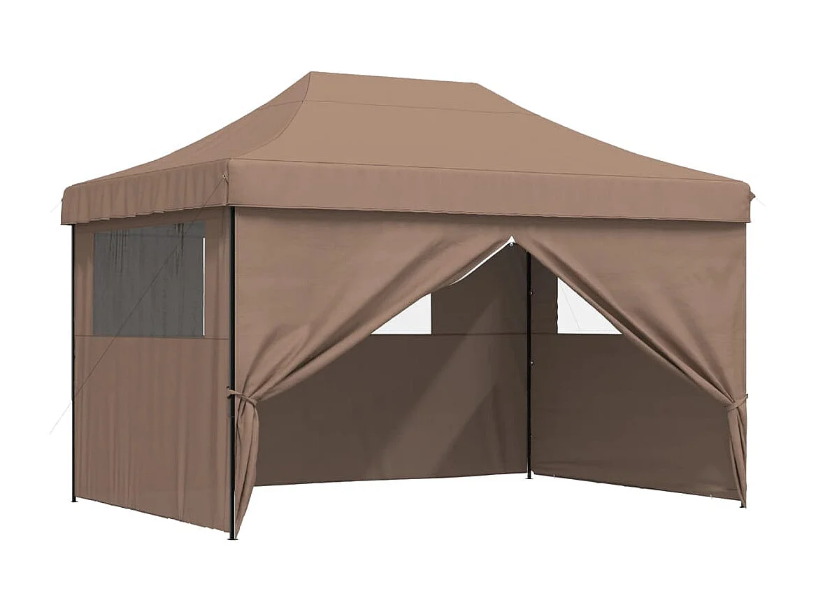 Tente de réception pliable escamotable avec 4 parois latérales