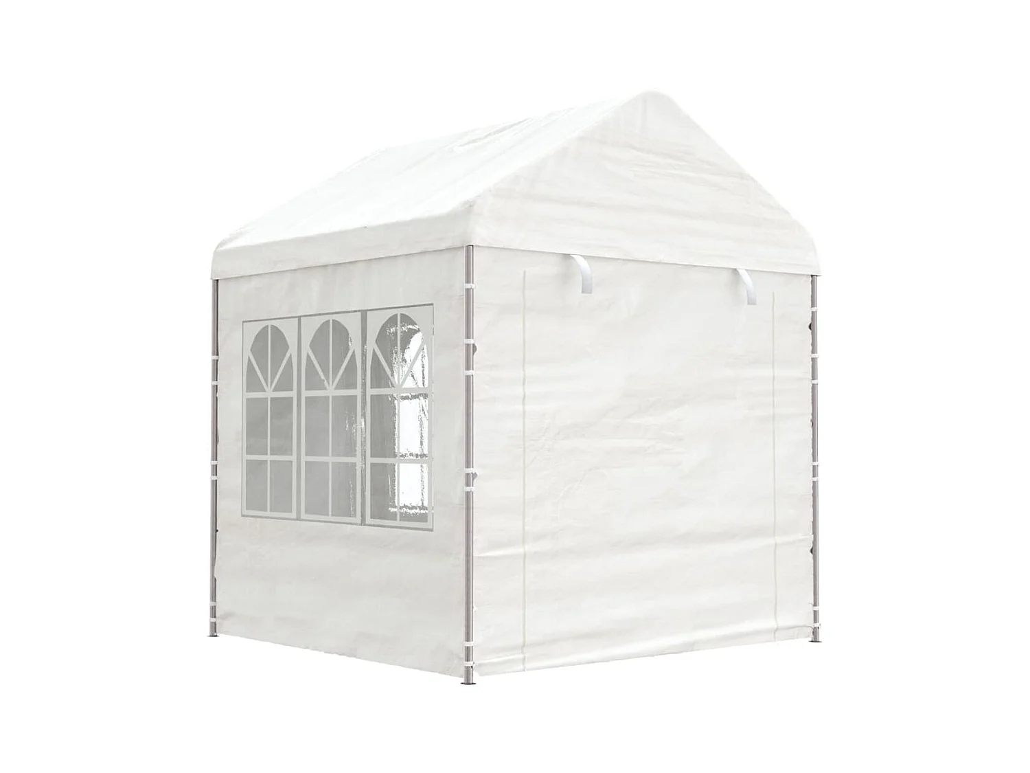 Belvédère avec toit blanc 2,28x2,23x2,69 m polyéthylène