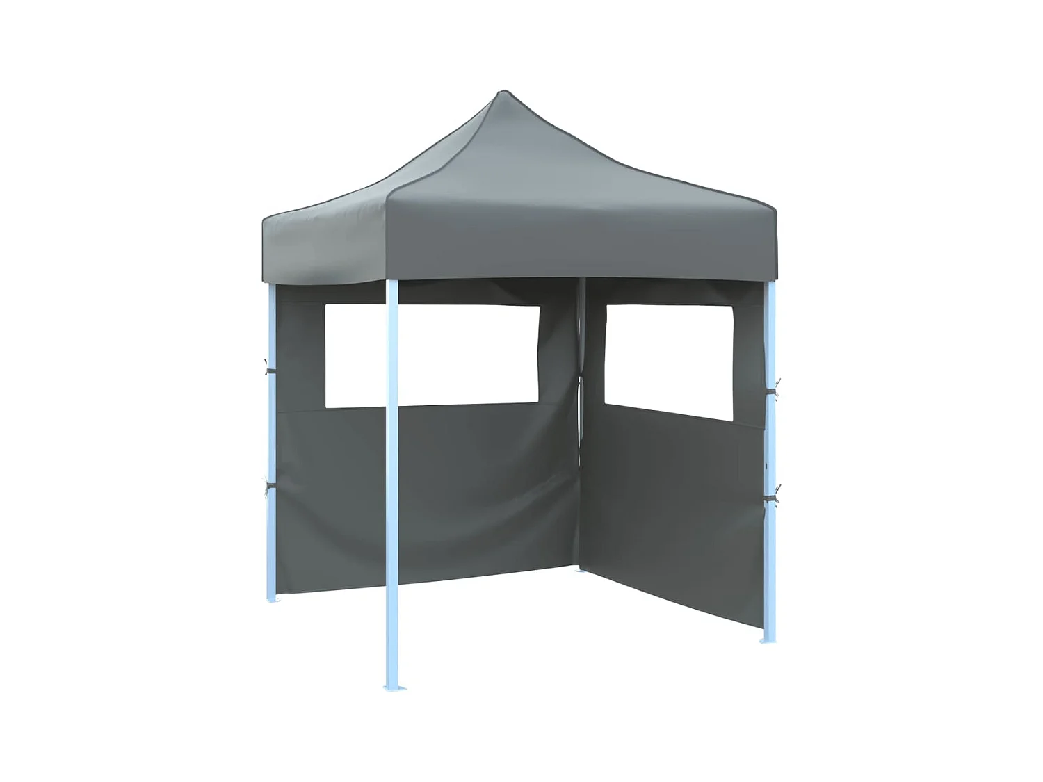 Tente de réception pliable avec 2 parois 2x2 m Acier Anthracite