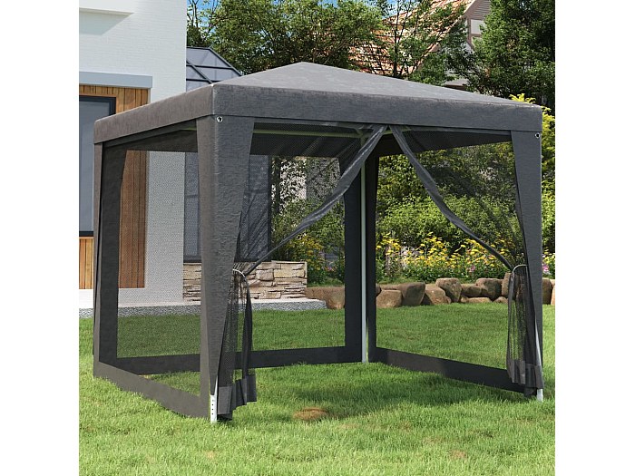 Tuinpaviljoen 3x4,5m Tourtecs Voor De Racebaan Zwart 4 Paviljoen Wanden Voor Tuinpaviljoen 3x4 5m Transparant 4 Paviljoen Wanden 3x4 5m Zwart A635069 0
