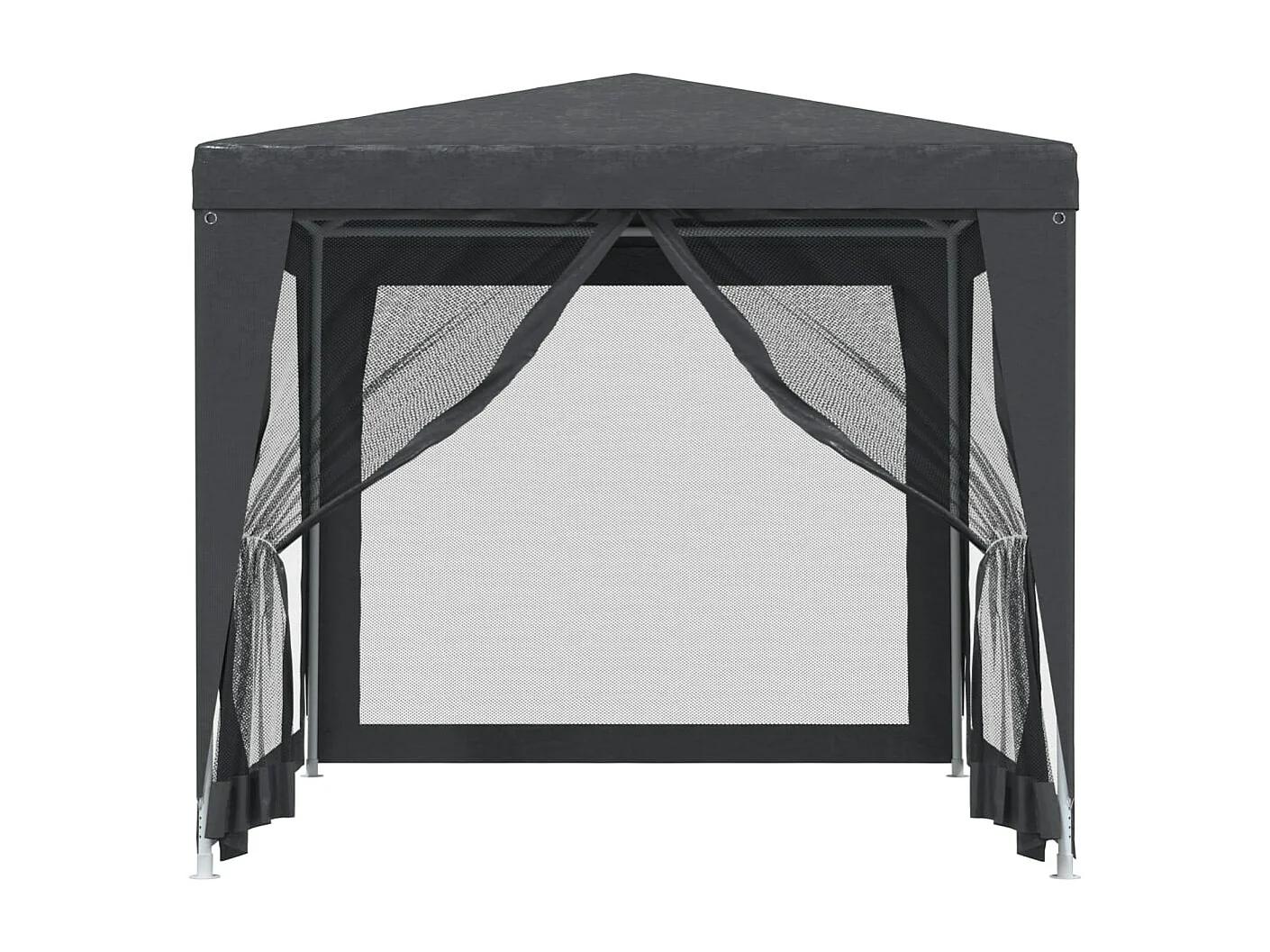 Partyzelt mit 4 Mesh-Seitenwänden Anthrazit 2,5x2,5 m HDPE