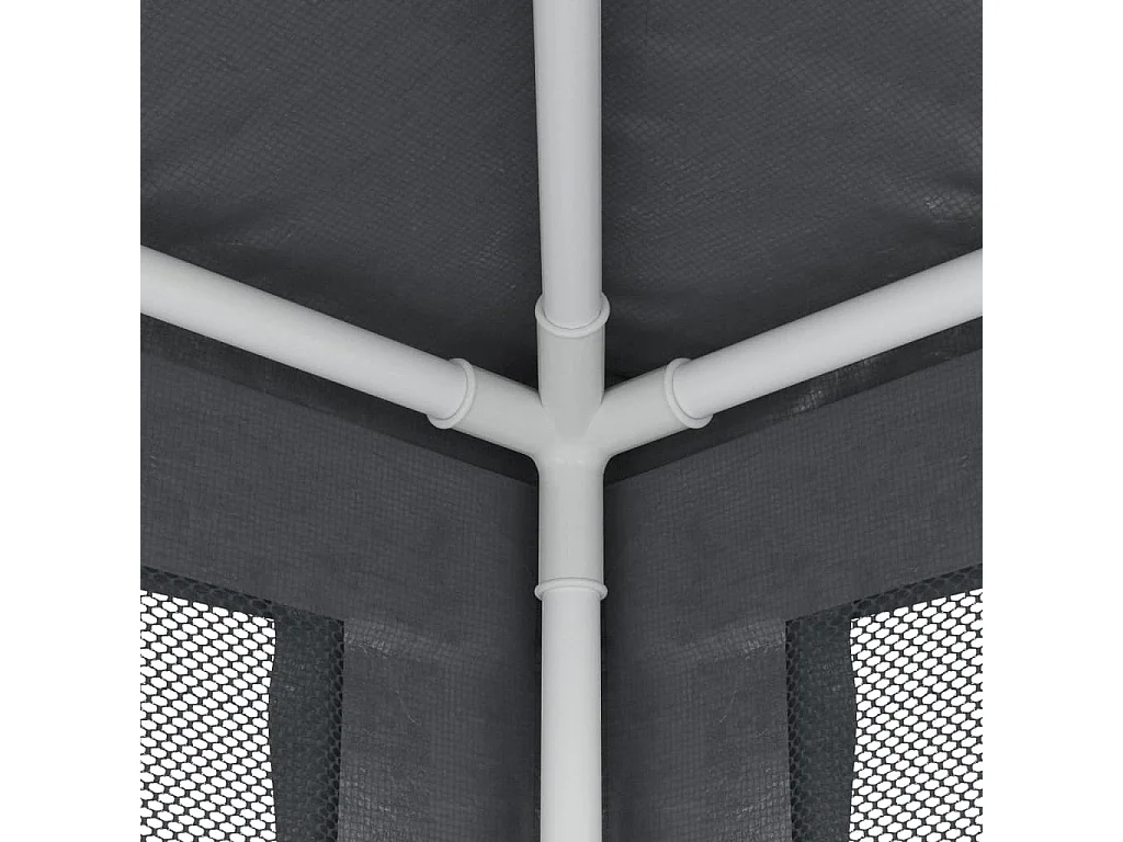 Partyzelt mit 4 Mesh-Seitenwänden Anthrazit 2,5x2,5 m HDPE