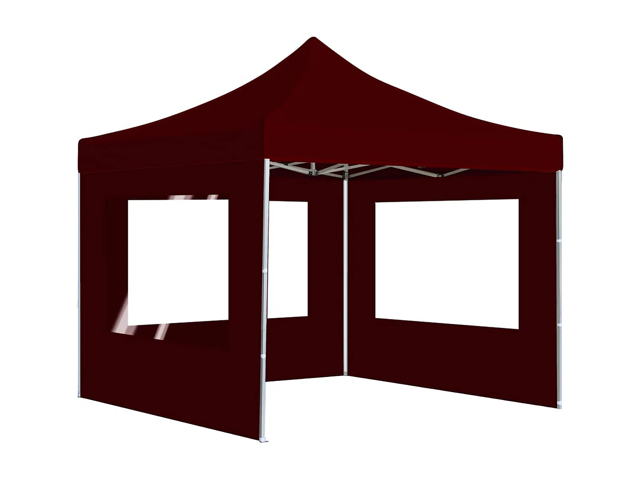 Carpa plegable profesional y paredes aluminio rojo tinto 3x3m