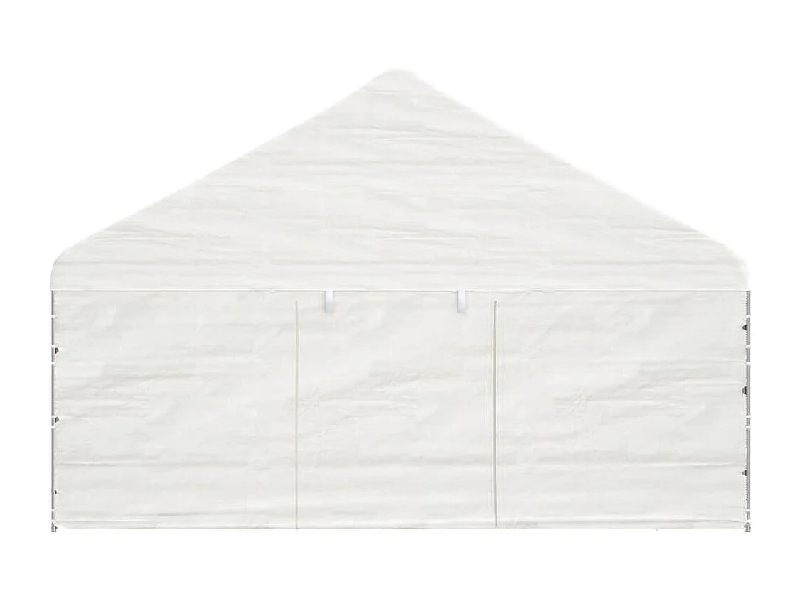 Gazebo com telhado 11,15x5,88x3,75 m polietileno branco
