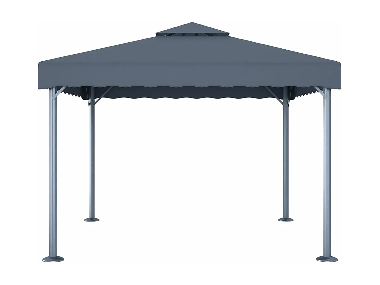 Tonnelle avec guirlande lumineuse LED 300x300 cm Anthracite