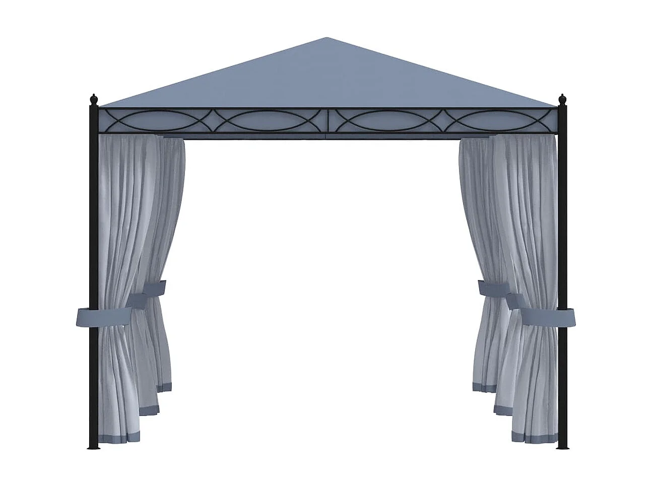 Tonnelle avec moustiquaire 3x4 m Anthracite Acier