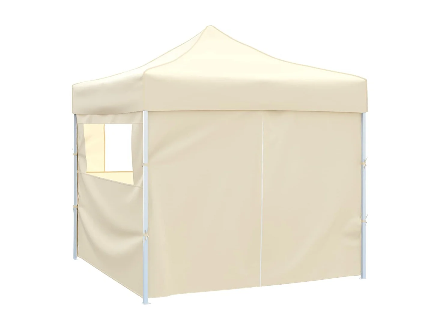 Cenador plegable con 4 paredes colore crema 3x3 m